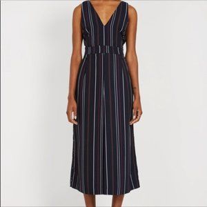 XS Frank & Oak Navy Stripe Jumpsuit